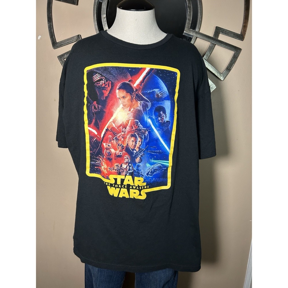 Star Wars‎ The Force Awakens Galaxy Premier Collection Men's Black 2 Sided XXL